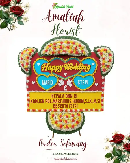 Papan Bunga Pernikahan Bendungan Hilir